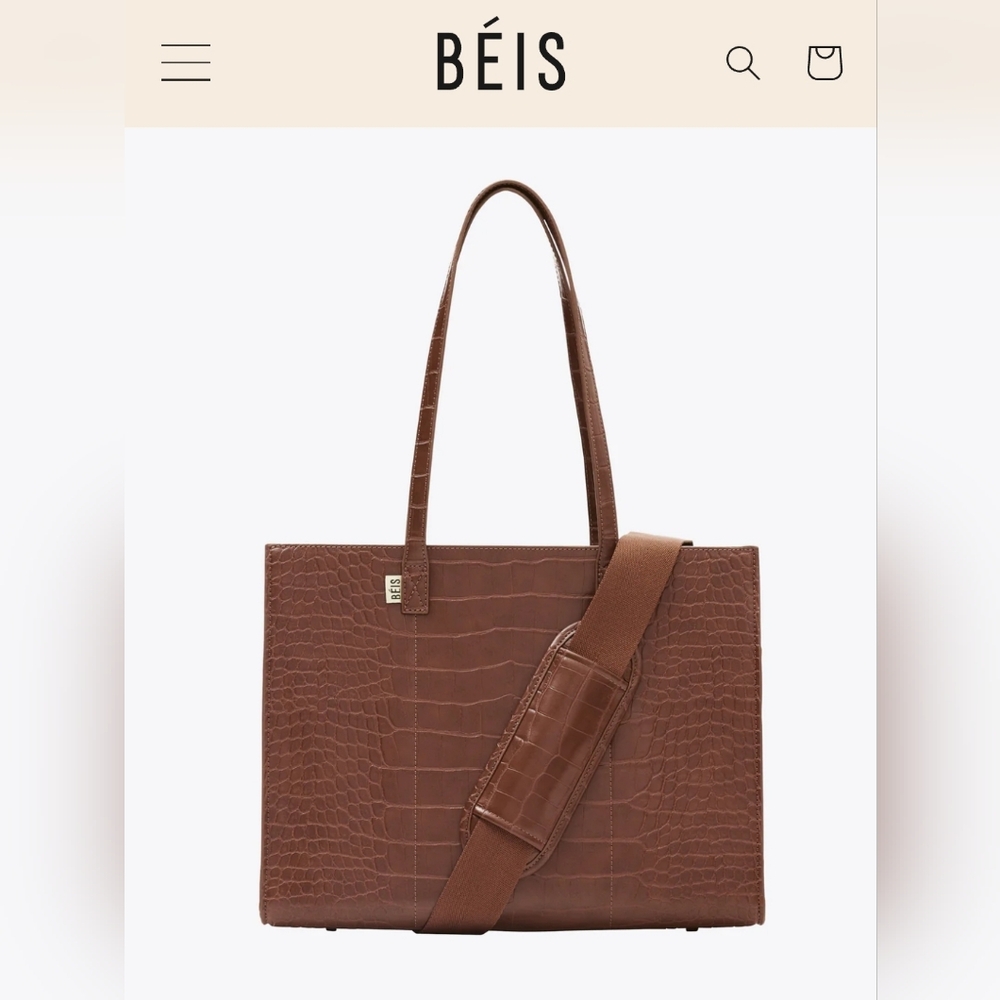 Beis The Work Tote in Maple Croc